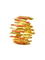 Künstlerisches vergoldetes Edelstahl-Manschettenarmband mit orangefarbenem Emaille-Tropfdesign - Flüssiger Tropföl-Stil (RT46SZ) / Rot