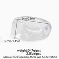 Anello in acrilico trasparente spesso con diametro di 6 cm e peso di 64,7 g specificato - Anello in acrilico spesso esagerato (02534) / Diametro esterno di 6cm / Bianco