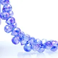 Brilliant faceted K9 blue teardrop crystal glass beads for DIY jewelry making crafts - 8mm (Approx 87 beads/string) / Light Blue AB