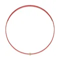 Collier minimaliste en fil rouge avec pendentif moissanite plaqué or pour la chance - N15559 Cordon rouge 4,0 mm / 30 points