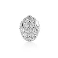 Elegante pendiente mano de Fátima en plata 925 con pavé de circonitas brillantes - Mano de Fátima (Estilo 8) / Plata 925 / Pieza Única / Plateado