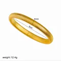 Brazalete elástico de acero inoxidable chapado en oro de 18 quilates de 8 mm - Alta calidad CK1058 dorado 8 mm 20 cm