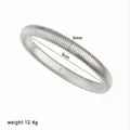 Brazalete elástico de acero inoxidable plateado de 8mm de ancho y 6cm de diámetro joya - Alta calidad CK1058 acero 8 mm 20 cm