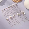 Elegante set di forcine per capelli da sposa dorate con perle bianche per acconciature varie - 12 forcine dorate versatili per uso quotidiano HS-J7354G