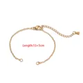 Gold stainless steel DIY bracelet chain with 15+5cm adjustable length - 15+5cm / Gold