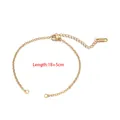 DIY gold-plated stainless steel chain bracelet component featuring 18+5cm length - 18.5cm / Gold