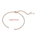 Rose gold stainless steel DIY jewelry bracelet chain component with 18+5cm adjustable length - 18.5cm / Rose Gold