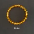 8mm natural yellow citrine crystal bead bracelet for healing and jewelry charm - Citrine