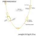 Detailed view of the long gold stainless steel necklace with faceted Czech glass inserts - Vintage Hammered Faceted Stone Style (P1651) / 84+5cm / Gold White