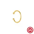 Minimalistische 18K vergulde S925 zilveren ring voor neus- en oorpiercings sieraad - Minimalistische Dubbele Kraal Stijl / Goud