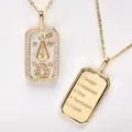 Gold plated Libra zodiac necklace with sparkling zircon and laser engraved words - Scorpio (Engraved)