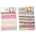 24 Pieces multi-color gothic stretch choker necklace set with floral charms and beads - Multicolor Fish Line