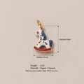 Cute enamel rocking horse charm pendant with cherry pattern details in copper material - Rocking Horse Pendant Only (Without Chain)