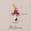 Prachtige rood-witte emaille paddenstoel hanger voor schattige DIY-sieraden maken projecten - Stijl 4 Paddestoel Hanger