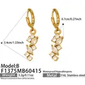 Specifiche di dimensioni e peso degli orecchini in zircone placcati oro 18k - Orecchini d'oro
