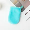 Weicher cyanfarbener Flanell-Make-up-Entfernerhandschuh für die sanfte Gesichtsreinigung - Grün