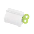 White manual toothpaste squeezer with green winding key for facial cleanser tubes - OPP Bag / Green
