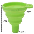 Entonnoir pliable en silicone vert pour cuisine, dimensions 8x7x1,6cm avec crochet - Grand / Vert