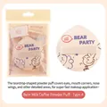 Soft water-drop shaped Bear Party makeup puff in beige finish for precise application. - Waterdrop Shape (Style A)