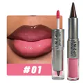 SAM SUGAR 2-in-1 dual-ended lipstick and lip liner set with matte finish color #01 - No.01