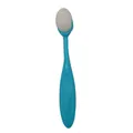 Pinceau à fond de teint bleu de style brosse à dents ovale avec manche ergonomique flexible. - Bleu