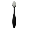 Pinceau fond de teint noir style brosse à dents avec poils ovales blancs doux - Noir