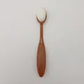 Nr. 4 Zahnbürsten-Stil Foundation-Make-up-Pinsel mit braunem ergonomischem Griff - Kaffeebraun