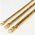 Polished gold stainless steel Cuban link chains in three different widths for men - 8mm Wide (Square Clasp) / 18cm / Gold