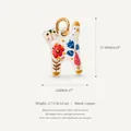 Ciondolo a forma di gatto in stile ceramica, accessorio per gioielli in rame fatto a mano DIY - Colorful Cat Pendant