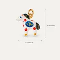 Ciondolo in rame stile cavallo Dala bianco carino con dimensioni e specifiche di peso - Ciondolo Pony Mela della Luna
