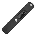 Professional 6-piece black stainless steel ear pick set with portable leatherette pouch - 6-Piece Set / Black