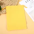 Small bright yellow velvet drawstring pouch for jewelry storage and gift packaging - 5x7cm / Yellow