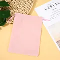 Minimalist soft pink velvet drawstring bag for jewelry storage and small gift packaging - 5x7cm / Pink