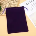 Pochette en velours violet avec cordon pour bijoux et cadeaux - 5x7cm / Violet