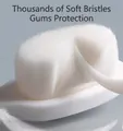 Brosse à dents nano ultra-souple avec poils blancs denses pour un soin des gencives doux - Tête Plate / Sac OPP / Blanc