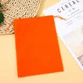 Pochette en velours orange vif avec cordon pour bijoux et emballages cadeaux élégants - 5x7cm / Orange