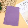 Pochette en velours violette à cordon pour le rangement de bijoux et cadeaux - 5x7cm / Violet Clair