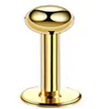 Gouden F136 titanium legering labret sieraad 20G met bolletje voor piercing liefhebbers - Minimalistische Gladde Bal Stijl (G23LAE101-G121204013) / Goud