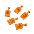 Plateaux miniatures en résine orange avec motif ours pour maison de poupée DIY - Café Clair / Vendu à l'unité