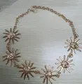 Fashionable punk style gold metal waist chain featuring multiple smiling sun pendants - 6-Sun Head Chain / Silver