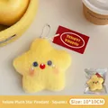 Adorable porte-clés en peluche étoile jaune avec effet sonore pour sacs à dos - Porte-clés Étoile en Peluche Jaune - Siffleur