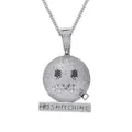 Zilveren iced out No Snitching hanger ketting met fonkelende micro-gezet zirkoon - 3mm*60cm / Zilver