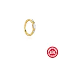 Eleganter S925 Silber-Ohrring mit 18K Vergoldung und Marquise-Zirkonia-Verzierung - Marquise Style / 925er Silber / 10mm (Einzelstück) / Gold