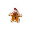 Festliche Lebkuchenmann Weihnachts-Haarklammer mit einer roten Weihnachtsmütze - Lebkuchenmann (3)