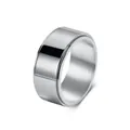 Minimalist silver polished stainless steel spinner ring for men and women - 13# / 10mm / Steel