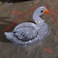 Elegant swan-shaped white acetate hair claw clip for women, showing 9cm size dimensions - Cartoon Swan