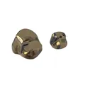 Close-up of unique gold irregular geometric metal earrings with textured finishes - Irregular Ripple Geometric Style (XJE0012)