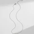 Collana a catena d'argento minimalista con estensione regolabile e chiusura a moschettone - Colore acciaio