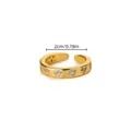 Anello regolabile in rame placcato oro con zirconi bianchi a forma di cuore, misura 2cm - Stile Disposizione Zirconia a Cuore (G126395)