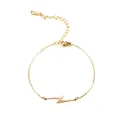 Bracciale in acciaio inossidabile dorato con ciondolo a fulmine e catena regolabile - Bracciale a Catena / Oro